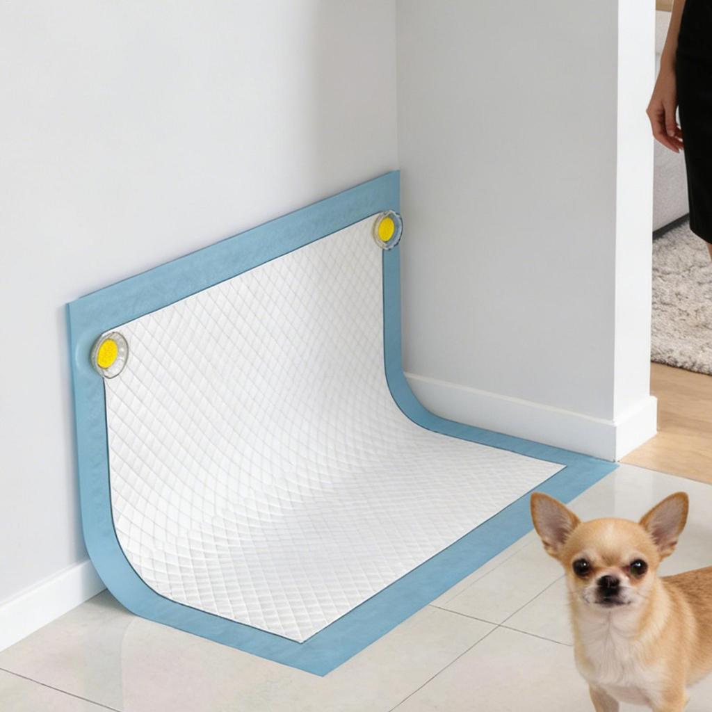 Dog Pee Pad Holder 2-Piece Anti-Slip Reusable Adhesive Potty Training Pad Magnetic Holder for Leg Lifting Puppy Canine Urine