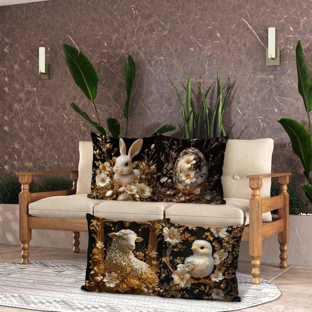 Nordische Osterhase Kissenhülle für Sofa und Bett