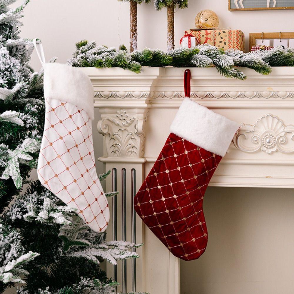 Pendant Christmas Gift Socks Large Size Xmas Gift Bag Christmas Stocking  Christmas Decor