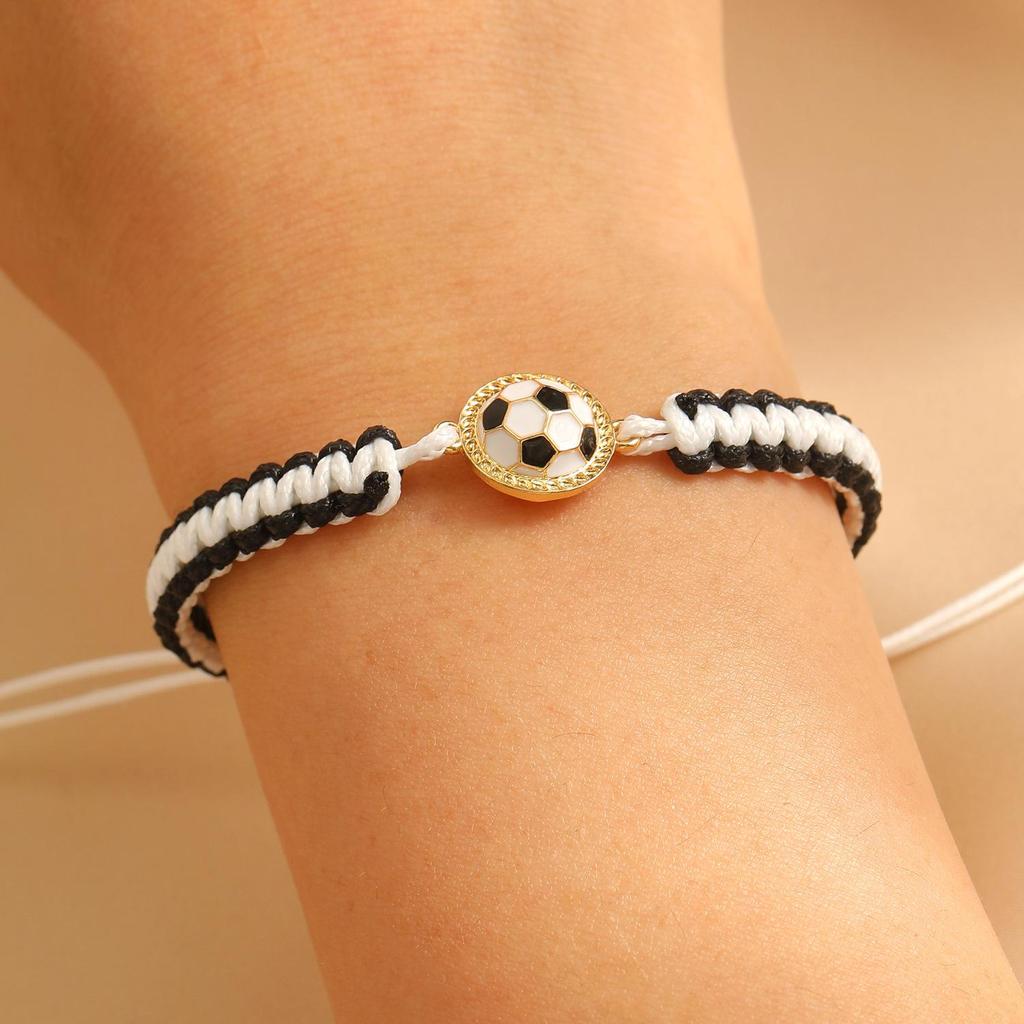 Cross-Border Sports-Style Handwoven Beaded Bracelets for Rugby, Volleyball, Football, Super Bowl, and World Cup Fans