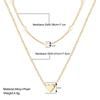 Collana di Tendenza a Doppio Strato: Collana clavicola Cuore di Pesca in Rame e Perla Sintetica