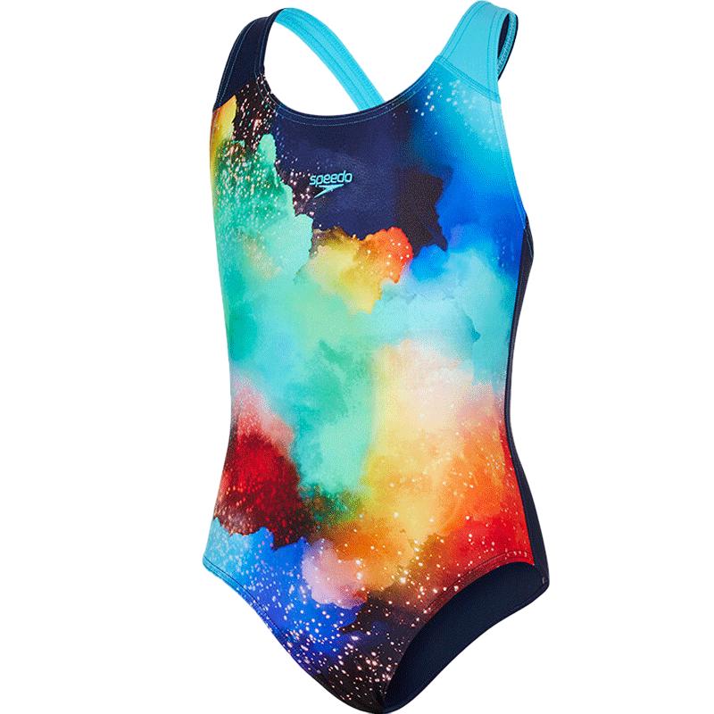 Speedo Girls' Classic Racing One-Piece Swimsuit