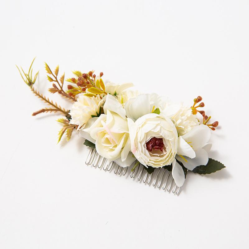  Pettine con Fiori Artificiali Stile BOHO per Donna, Diadema Nuziale, Ornamenti per Capelli, Acconciatura, Fermaglio per Capelli, Accessori per Capelli, Gioielli