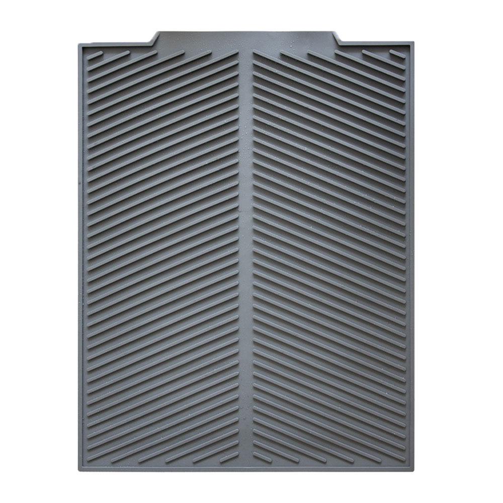 

Multi-Functional Silicone Ribbed Draining and Dish Drying Sink Mat Small 39*25*0.5cm - 220g темно-серого