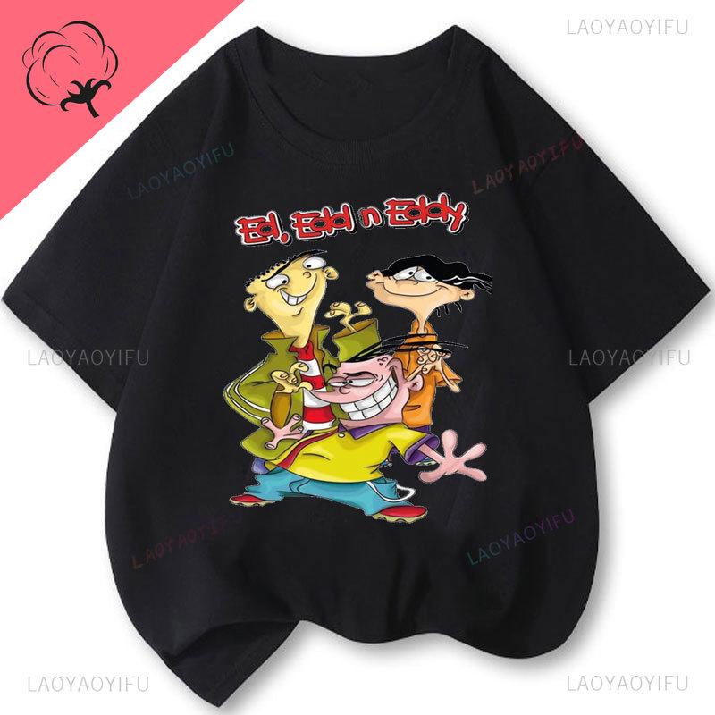 Ed Edd  Eddy Boy Shirt  Aesthetic Cartoon Characters Fan Clothes Kawaii Comic Casual Funny Girl Printed Tee Cotton Unisex Top