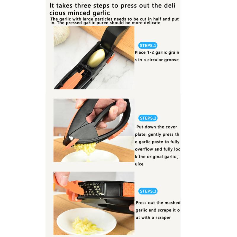 Przenośna prasa do czosnku Odporna na korozję Łatwa w czyszczeniu Odpinana konstrukcja Nóż do czosnku Obieraczka do czosnku