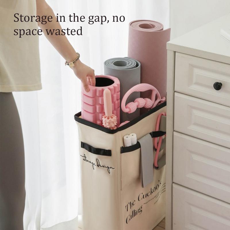 Yoga Mat Organizer Yoga Mat Storage Racks Yoga Mat Holder For Yoga Mats Foam Roller Dumbbells And Resistance Bands giallo