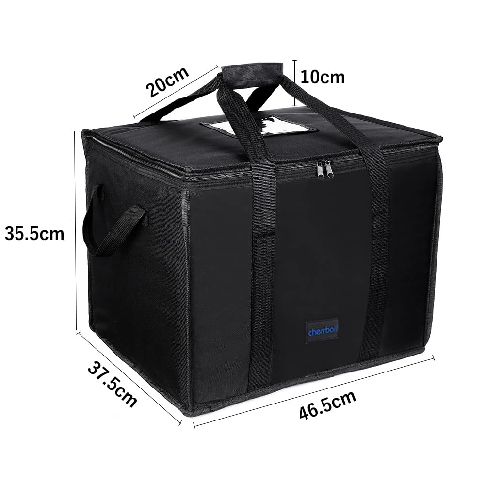 and Waterproof Eco Food Delivery Perfect for Pizza Delivery [cherrboll] Insulated, Thermal, Bag, Commercial-Grade, Durable, Foldable, Bag,