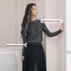 Xiangying Women's Beaded Round Neck Knit Sweater