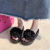 Fashion Shoes Female 2025 New Open Toe Women's Slippers Fashion Floral Summer Concise Comfortable Non-Slip Best Seller Platform Slippers