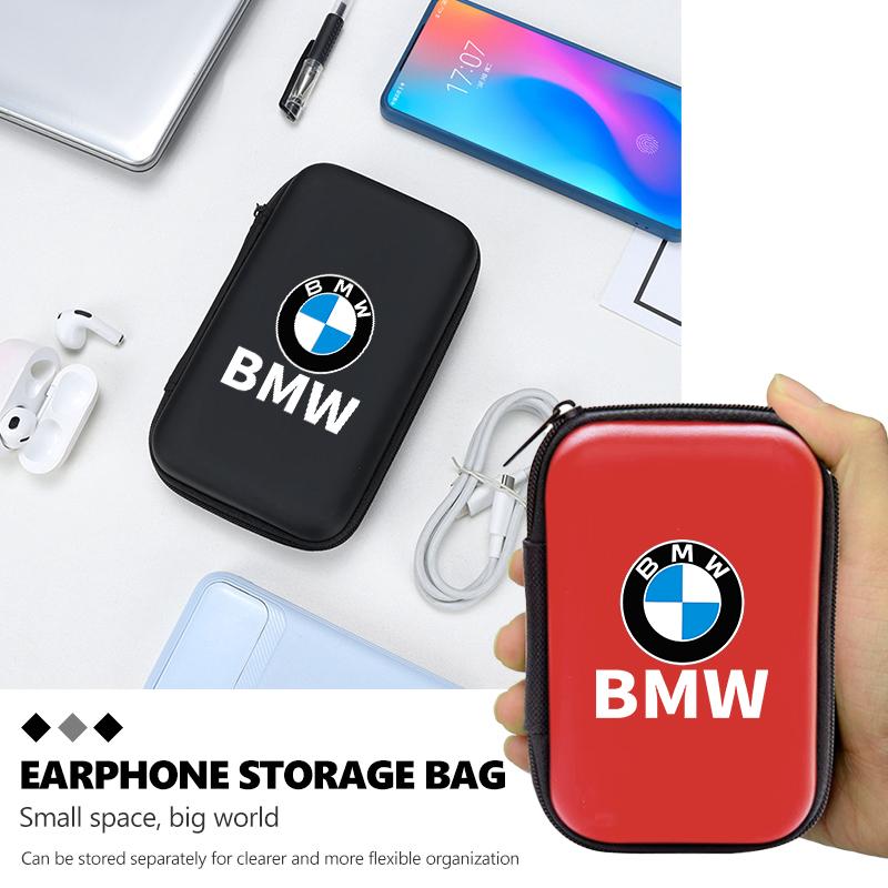 Car Portable EVA Storage Earphone Cable Case Bluetooth Bag For BMW M 1 3 4 5 6 7 Series M3 M6 F01 F02E34 E36 E70 F10 X6 X1 ULXMV1