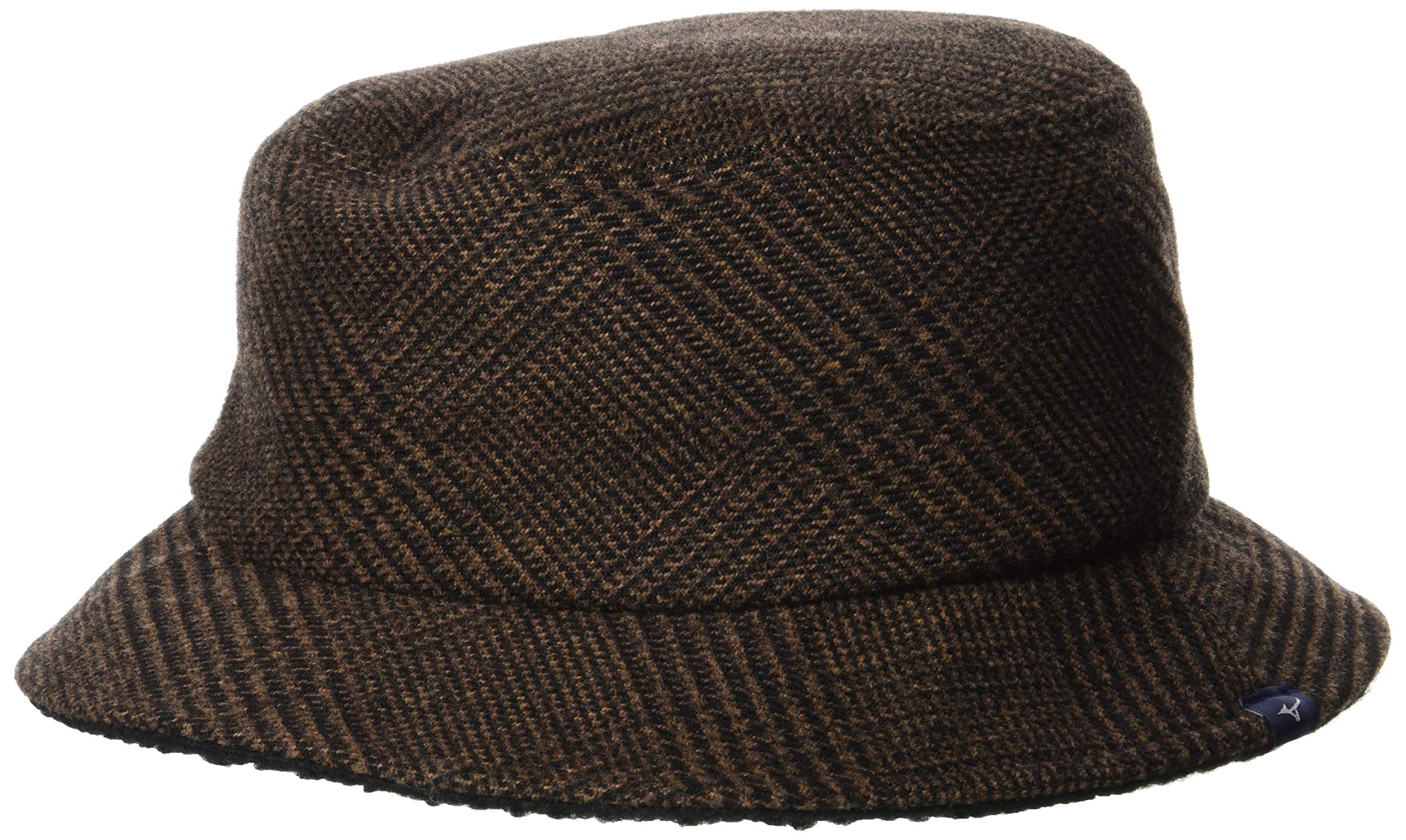 

Mizuno Клетчатая шапка Breath Thermo Cold Go to by Brown размера L, для улицы, погоды, влагоотводящая, теплогенерирующая, B2JW0546, клетчатая,