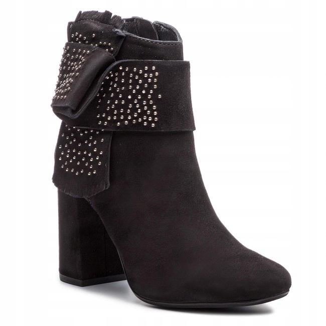 Eva Minge Women' Black Leather Ankle Boots 35 0Fx11*