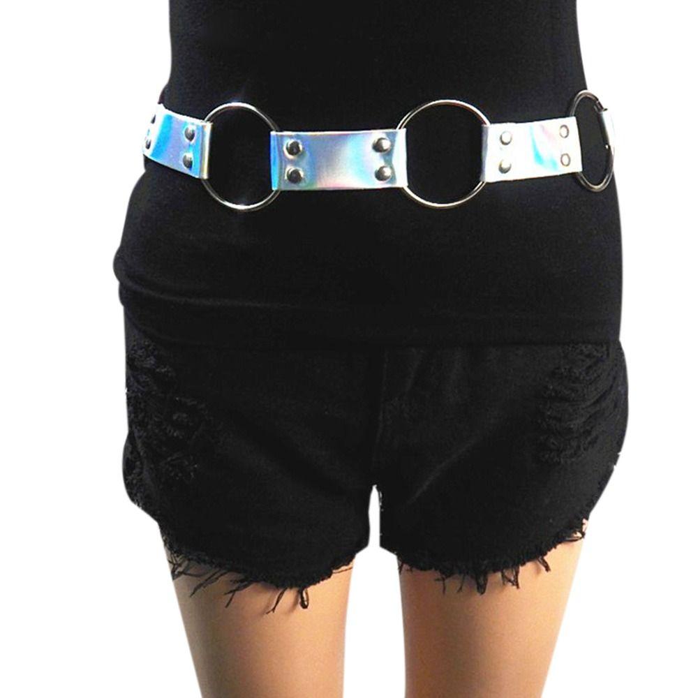 Buy Metal Hip Hop Style Dress Cummerbands Circle Ring Waistband