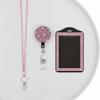 Retractable Lanyard Shiny Finish Badge Reel Bling ID Holder Keychain  Hospital Setting