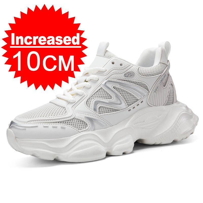 Neue Herren Atmungsaktive Mesh-Sneaker Erhöhungsschuhe Unsichtbare Innere Höhenerhöhung 10CM Herren Sportschuhe Erhöhen Erhöhte Schuhe