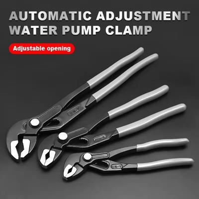 8/10/12 Inch Adjustable Water Pump Pliers Quick-Release Plumbing Pliers Pipe Wrench Water Pipe Clamp Pliers Household Hand Tools