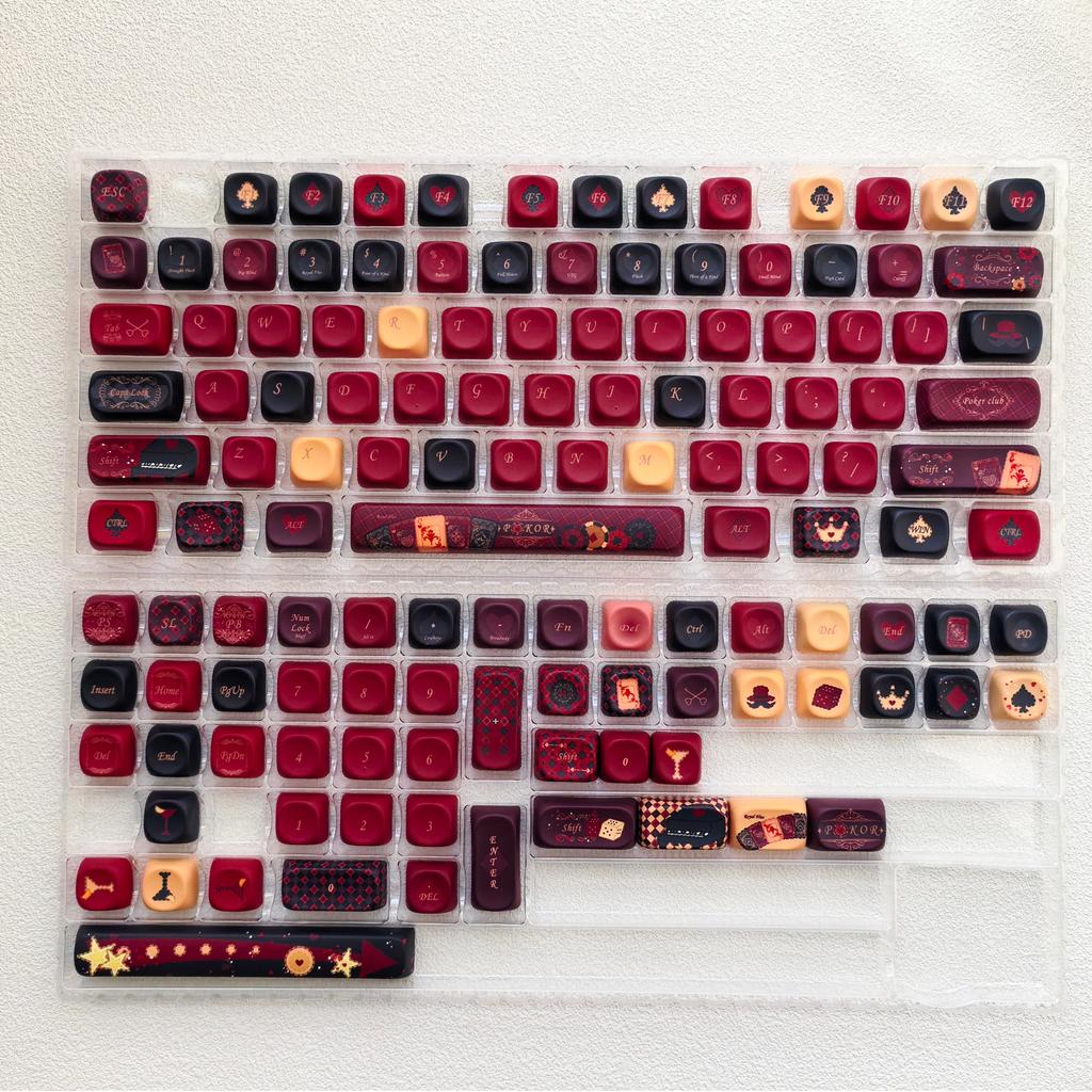 130 Keys Blue Dream Five Sided Dye Sublimation Keycaps MOA Profile PBT Keycaps for Cherry MX Switch Mechanical Gaming Keyboard
