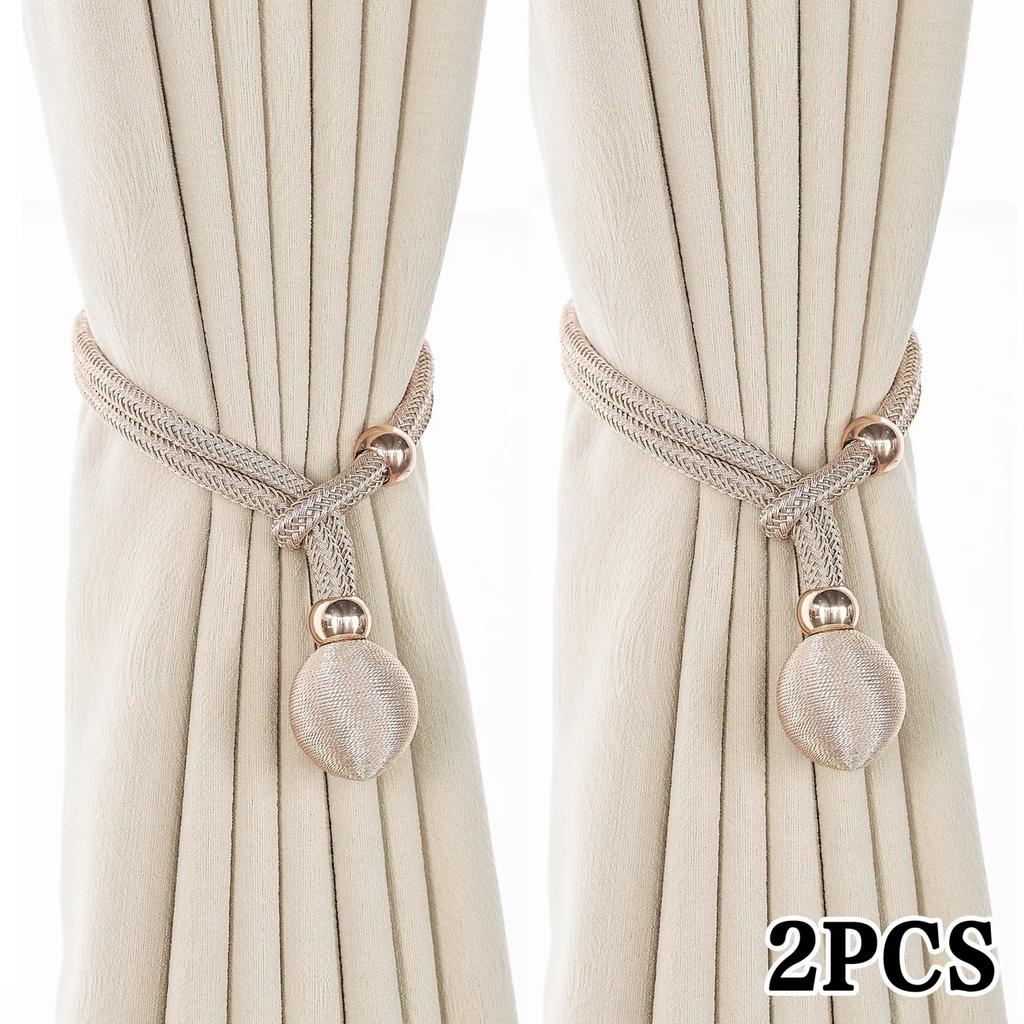 2ks perleťové úchyty na záclony, perleťové úchyty na záclony, ozdobné úchyty, provazové úchyty na záclony, bez děrování, nastavitelné výsuvné části