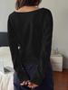 Di Yun Women's Casual Long Sleeve Base Shirt - European & American Style, 2025 Autumn/Winter Collection.
