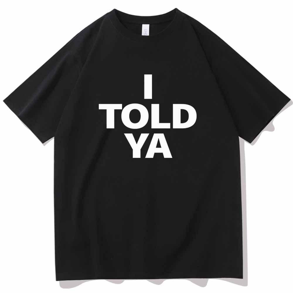 I Told Ya Challengers ZENDAYA T Shirt Men Harajuku Summer T-shirt Aesthetic Graphic Tops Tees Shirt Cotton Short-Sleeves Tshirts Streetwear XS чёрный