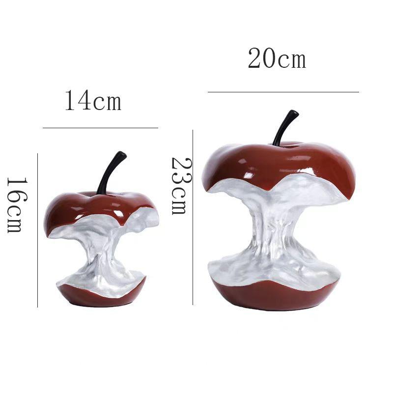 European Resin Apple Sculpture Artificial Fruit Ornament Delicate Living Room Wine Cabinet Office Apple Ornament Home Decoration