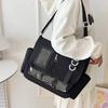 Y2K Japanese Harajuku School Bags for Girls New Transparent Itabag Shoulder Crossbody Bag DIY Badges Display Plate Ita Bag