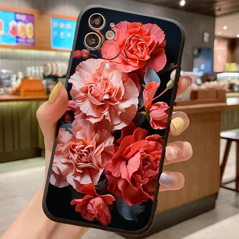 Flower Silicone Case For Samsung Galaxy M34 M54 M53 M33 M23 F54 F04 M04 M32 M22 M12 M02S M51 M31S M21S M11 M30S F23 5G Cover