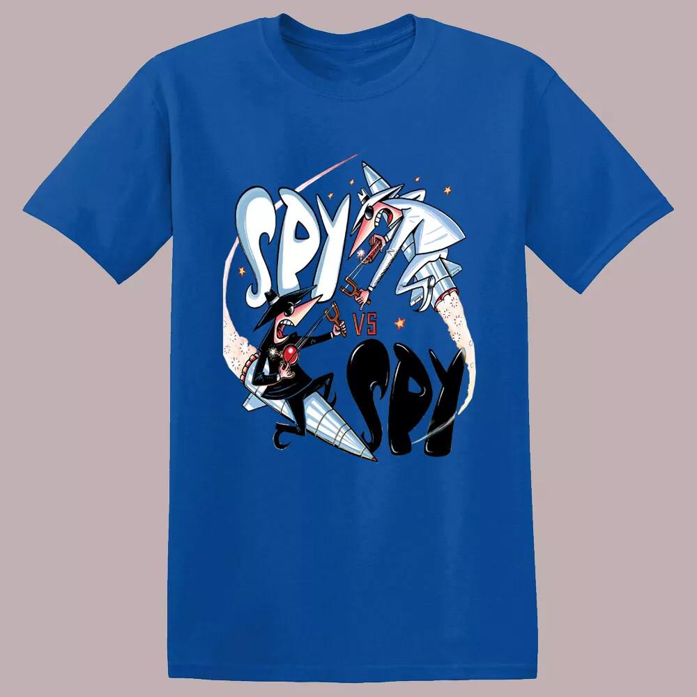 SPY vs SPY Cartoon Movie Heavy Cotton Blue T Shirt For Men UR286 Unisex T-Shirt S
