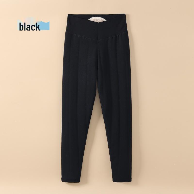 650g Women s Thickened High Waist Wool Pants with Velvet Lining for Middle-aged Moms 4XL (60-75kg)