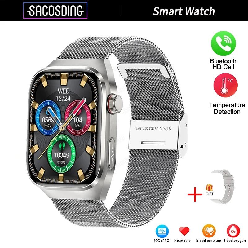 Blood Pressure Best Ecg Ppg Smartwatch SACOSDING ECG+PPG Smart