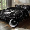 Quilt Cover Three-Piece Sun And Moon 3D Digital Printing Bed Kit Grinding Quilt Cover Pillowcase
