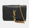 [Naudotas] Ysl Kate Auksinio Logotipo Grandinėlė Lygios Odos Kutai Peties Rankinė - Geros Būklės #1LVX4KR