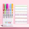 FamGift Curved 6 6 Roller Writing for DIY Office Highlighters with Lines Pens, Water-Based Pens, Types, Colors, Highlighters, Stamp, Double-Ended,