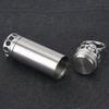 Mini Waterproof Pill Container Stainless Steel Pill Holder Keychain Container  Outdoor Camping