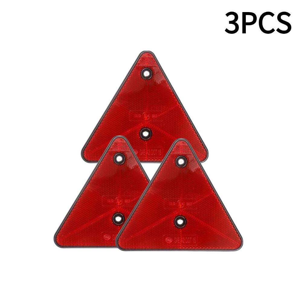 1/2/3/4/5PCS Red Triangle Reflectors Safety Rear Reflectors Warning For Trailer Bike Motorcycle Truck Boat Car Accessories