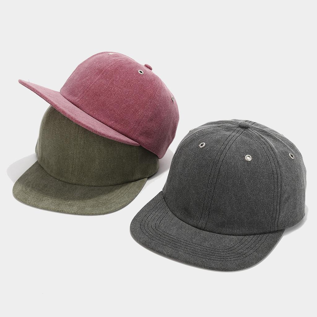 European and American Fashion Retro Solid Color Wide-brimmed Baseball Cap Women Show Small Face Big Head Circumference Hip-hop Hat Men's Trendy Str