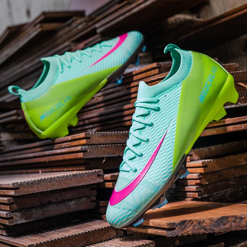 New Men's Soccer Shoes FG Top Quality Non-Slip Football Boots Training Cleats Sneakers Wholesale Drop Shipping Unisex Adult