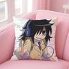 Watamote K-Kuroki T-Tomoko Cushion Cover Linen Pillowcase Cover Soft Decor For Sofa Home Room
