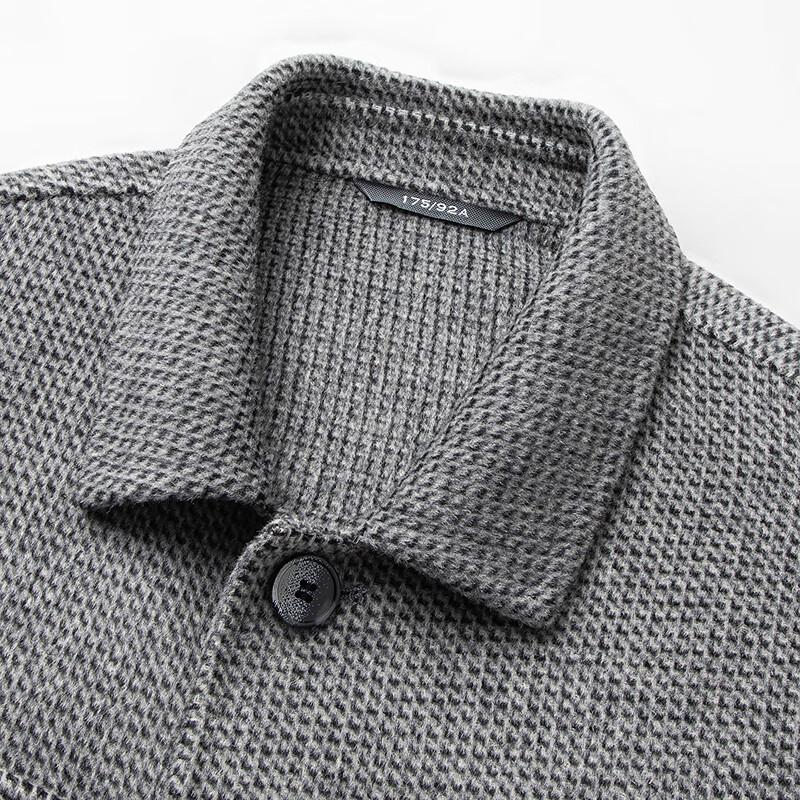 FAPAI Men's Wool Blend Business Casual Overcoat