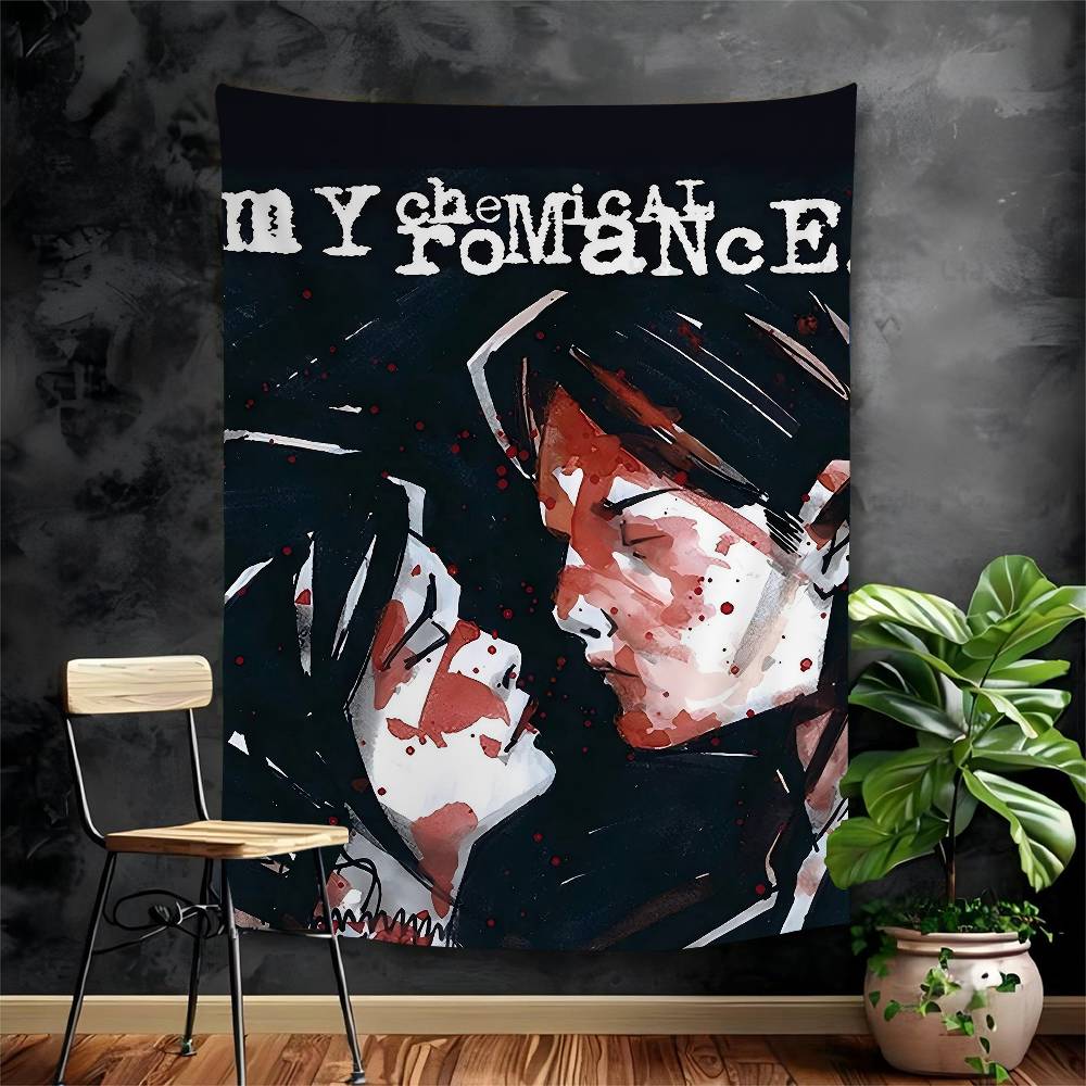 My CChemical RRomance Band Hanging Bohemian Tapestry Hanging Tarot Hippie Wall Rugs Dorm Japanese Tapestry