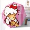 1pc Hello Kitty with Teddy Bear Umbrella with Plastic Handle,Suitable for All Seasons Home Travel Outdoor UmbrellaSanlio381