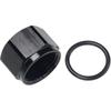 6AN Female Flare Cap Port Plug Block Off Fitting Adapter with Internal O-ring Aluminum Black