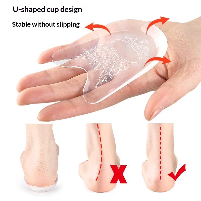 1Pairs Forefoot Insert Cushion Pads For Women Shoe Anti Slip Silicone Foot Pain Relief For High Heels Sandals Gel Shoe Insoles