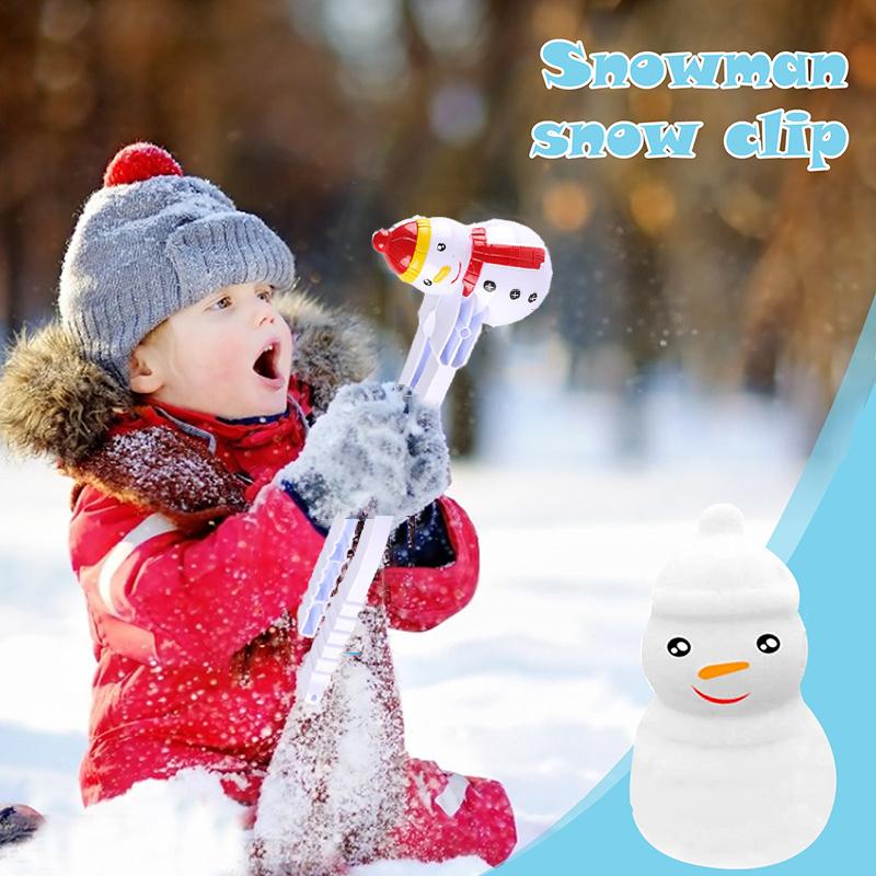 Cartoon Heart & Snowman Shape Snowball Maker - Kids Winter/Beach Toy (110g)