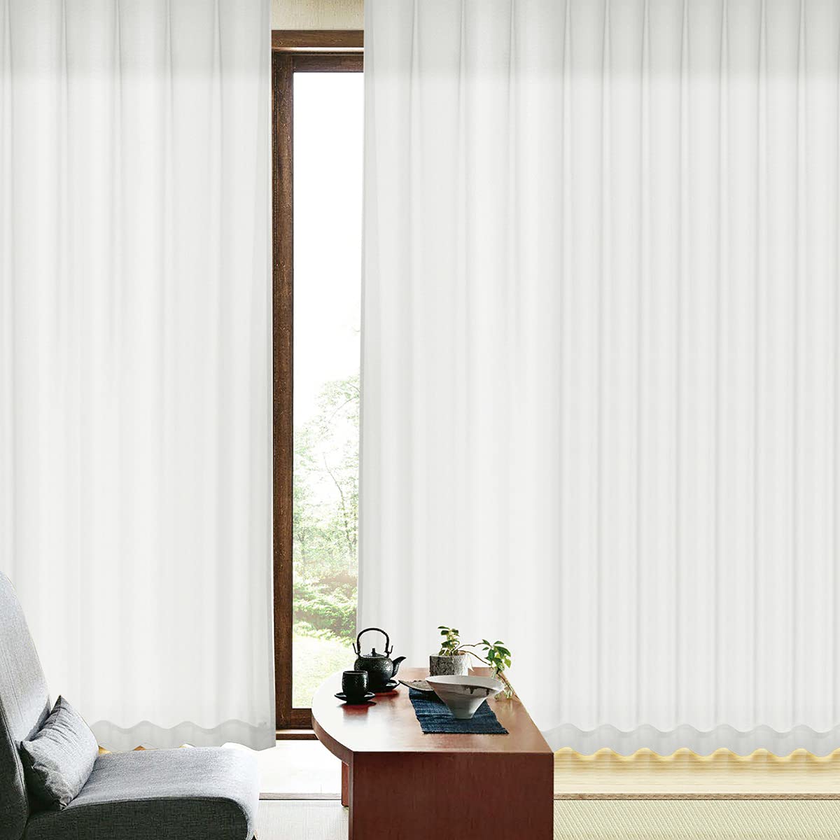 

Curtains with These lightweight white curtains combine the best of drape and lace for a sultry 100cm wide x 135cm long x 2 Includes [Curtains Kurenai] белый