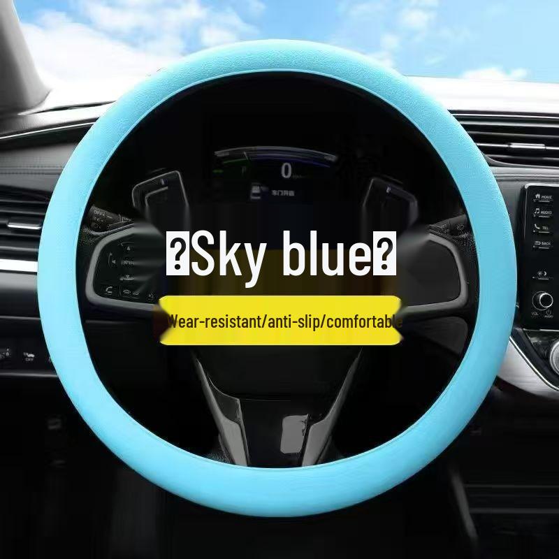 Universal Non-slip Silicone Steering Wheel Cover, Ultra-thin Soft Grip for All Seasons