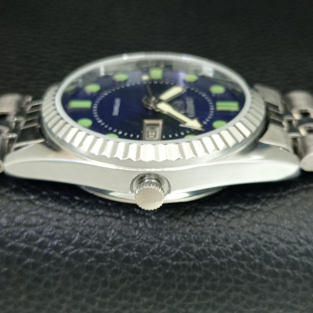 VINTAGE REFURBISHED SEIKO 5 AUTOMATIC 6309A JAPAN MENS BLUE DIAL WATCH a444275-1