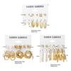 IF ME Retro Butterfly Tassel Pearl Earrings Set Elegant Gold Earring Women Fashion Jewelry Accessories