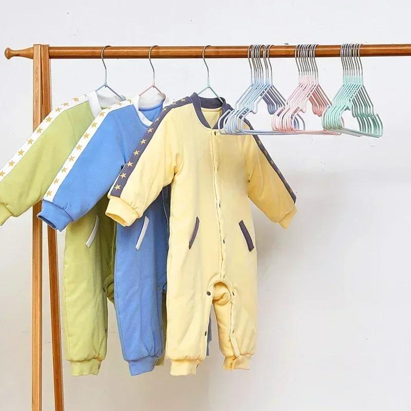 New Household Bold Children's Anti Slip Clothes Hanger with Seamless Hook, Anti Shoulder Corner, Anti Slip Bold Clothes Hanger